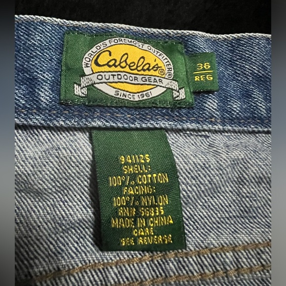 Cabela’s Men's 36 Regular Roughneck Upland Hunting Double Knee Jeans Brush Pants - Picture 8 of 9